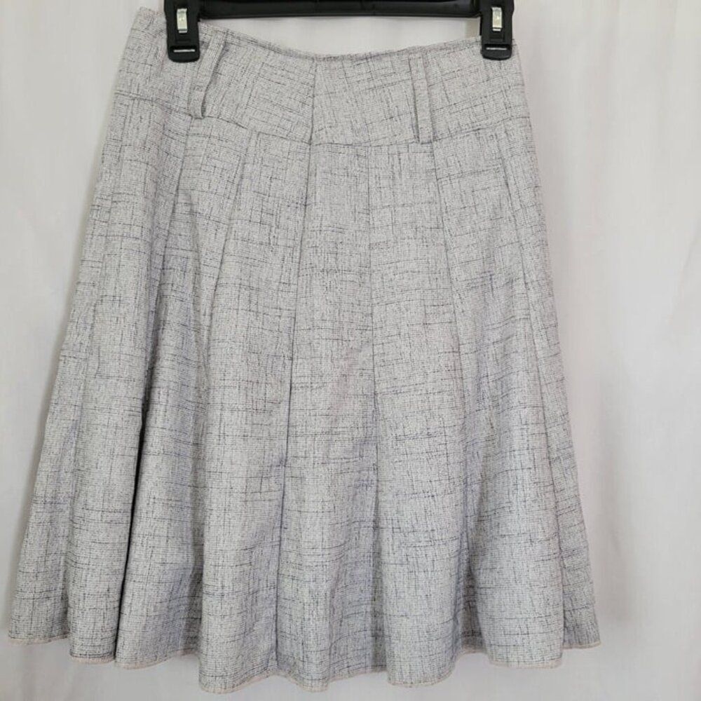Oxygen Skirt zip pleated gray Small tweed Academia Preppy Corpcore Twee Retro